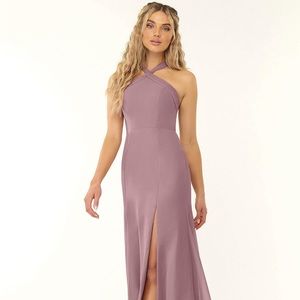 NWT - Azazie Dusty Rose Rue Dress -s4
